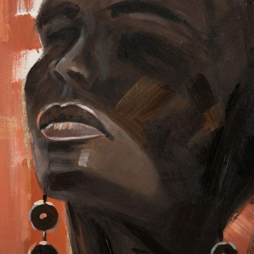 Lærred 90 x 2,8 x 120 cm Afrikansk kvinde