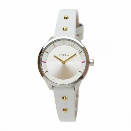 Furla dameur R4251102524 - hvid læderrem, Ø 31 mm