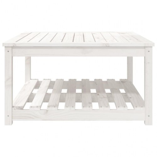Havebord i massivt fyrretræ - hvid 82,5 × 82,5 × 45 cm