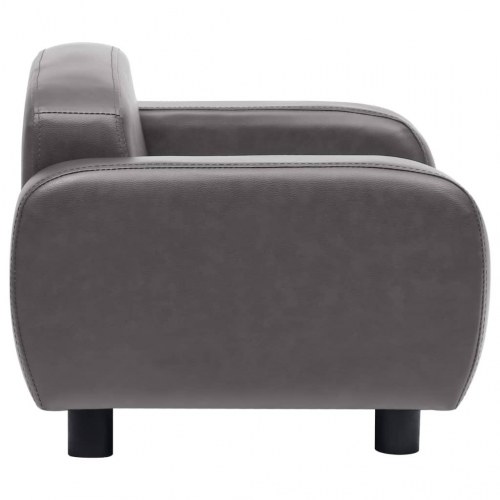 Hundesofa 80 x 50 x 40 cm i kunstlæder - grå