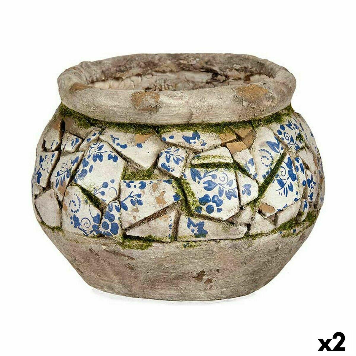 Havefigur vase Ibergarden - dekorativ polyesterharpiks 28 × 19,5 × 28 cm (2 stk)