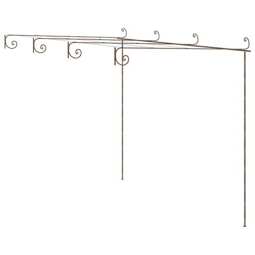 Pergola 4x3x2,5 m jern antikbrun