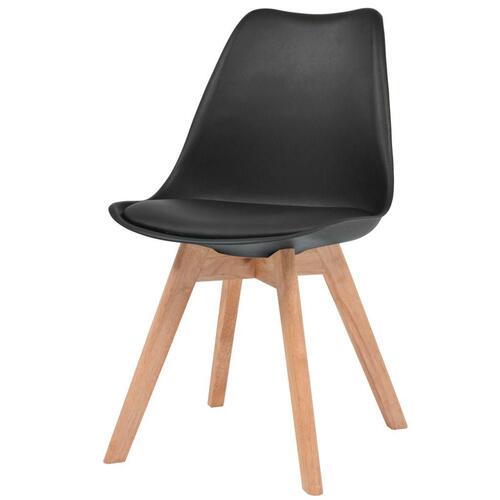 Spisebordsstole 2 stk. plastik sort
