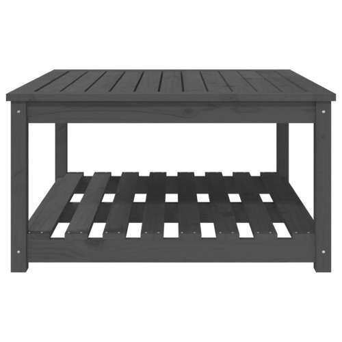 Havebord 82,5x82,5x45 cm massivt fyrretræ grå
