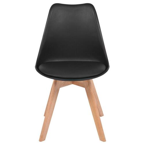 Spisebordsstole 2 stk. plastik sort