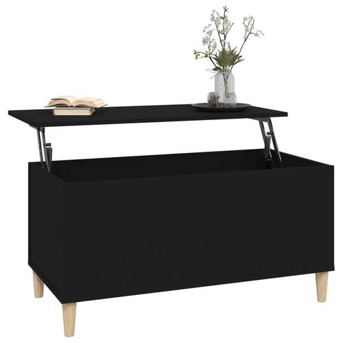 Sofabord 90x44,5x45 cm konstrueret træ sort