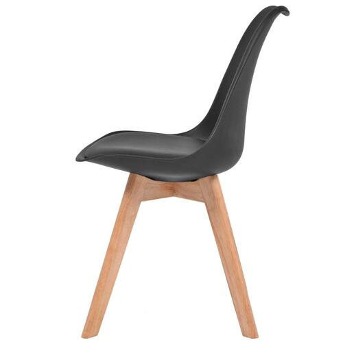 Spisebordsstole 2 stk. plastik sort