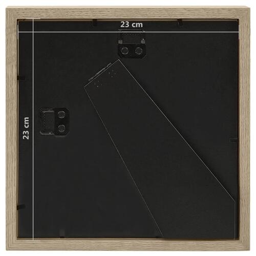 3D-billedrammer 3 stk. 23x23 cm til 13x13 cm billede mørkt træ