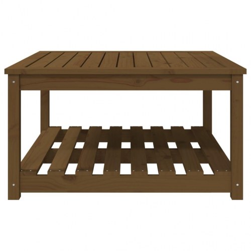 Havebord 82,5x82,5x45 cm massivt fyrretræ gyldenbrun