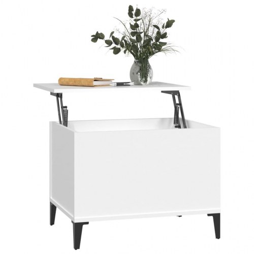 Sofabord med hæve-/løftetop 60 × 44,5 × 45 cm - hvid, konstrueret træ