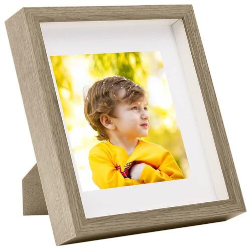 3D-billedrammer 5 stk. 23x23 cm til 13x13 cm billede mørkt træ