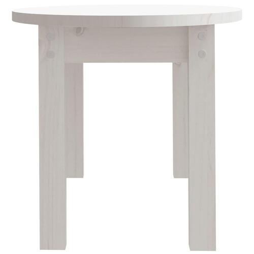 Sofabord 80x40x35 cm massivt fyrretræ hvid