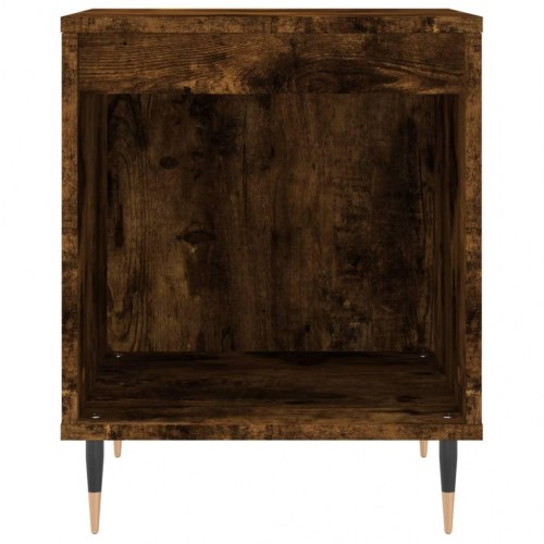 Sengebord i konstrueret træ 40×35×50 cm - røget egetræsfarve