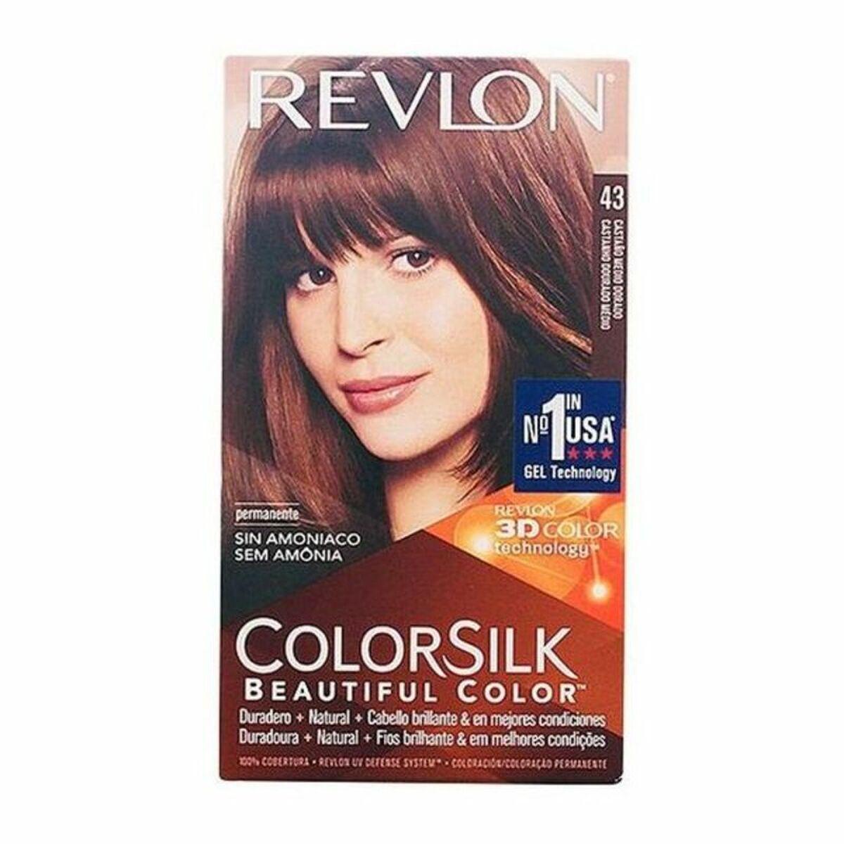 Hårfarve uden ammoniak Revlon Colorsilk Gylden Kastanje 43