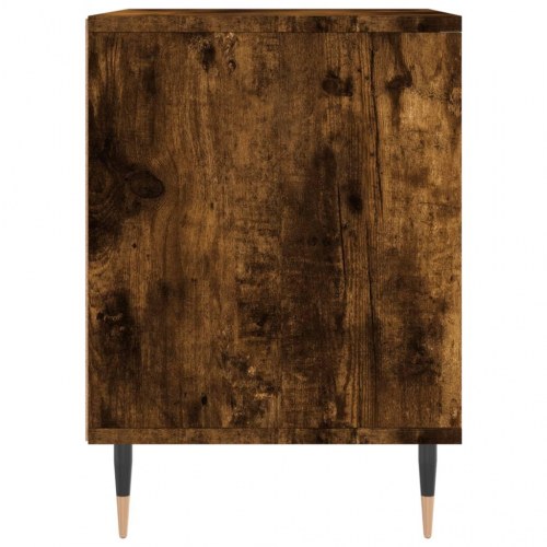 Sengebord i konstrueret træ 40×35×50 cm - røget egetræsfarve