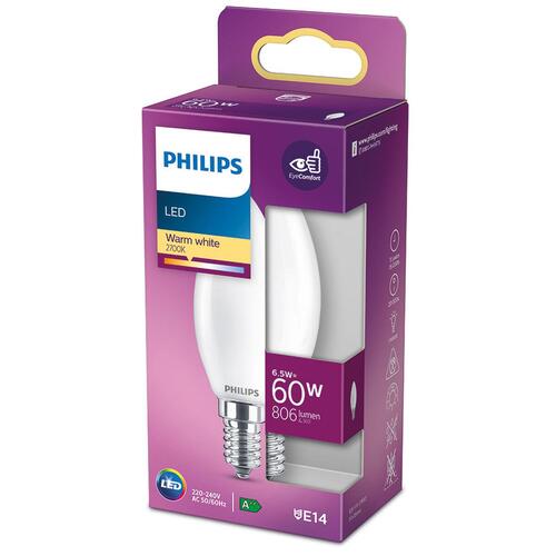 LED-lampe Philips Stearinlys E 6,5 W 60 W E14 806 lm 3,5 x 9,7 cm (2700 K)