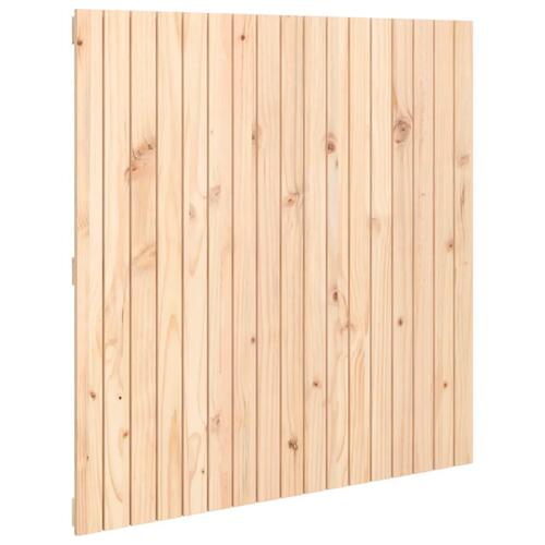 Væghængt sengegavl 108x3x110 cm massivt fyrretræ