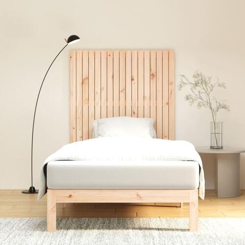 Væghængt sengegavl 108x3x110 cm massivt fyrretræ