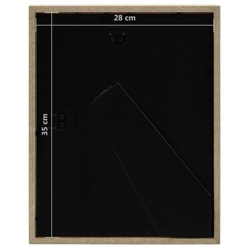 3D-billedrammer 3 stk. 28x35 cm til 4x(10x15) cm billede træ