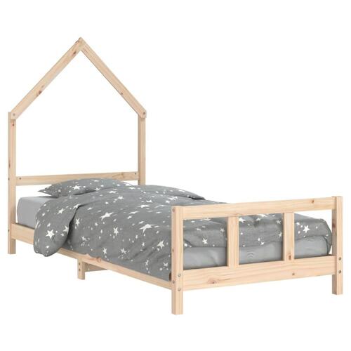 Sengeramme til juniorseng 90x190 cm massivt fyrretræ