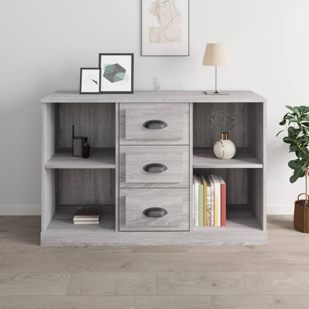 Skænk 104,5×35,5×67,5 cm i konstrueret træ - grå sonoma-eg