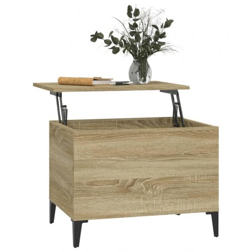 Sofabord med løftetop 60 × 44,5 × 45 cm - konstrueret træ i sonoma-eg