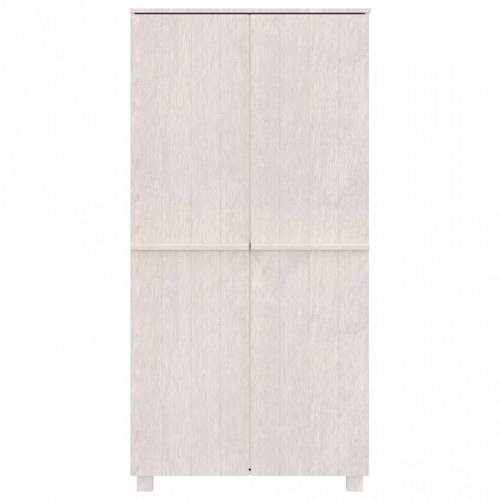 Klædeskab HAMAR 89x50x180 cm massivt fyrretræ hvid