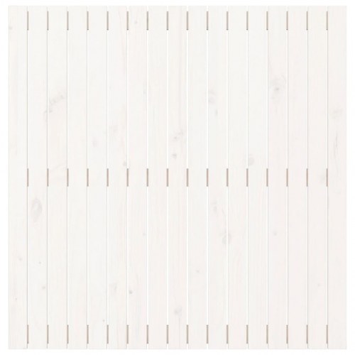 Væghængt sengegavl 108x3x63 cm massivt fyrretræ hvid
