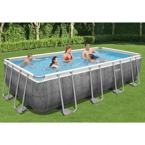 Bestway Power Steel swimmingpool 549 × 274 × 122 cm - rektangulær fritstående pool