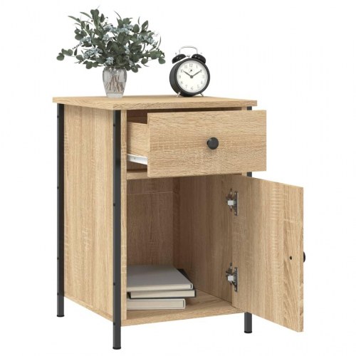 Sengeborde 2 stk. 40×42×60 cm i konstrueret træ - sonoma-eg