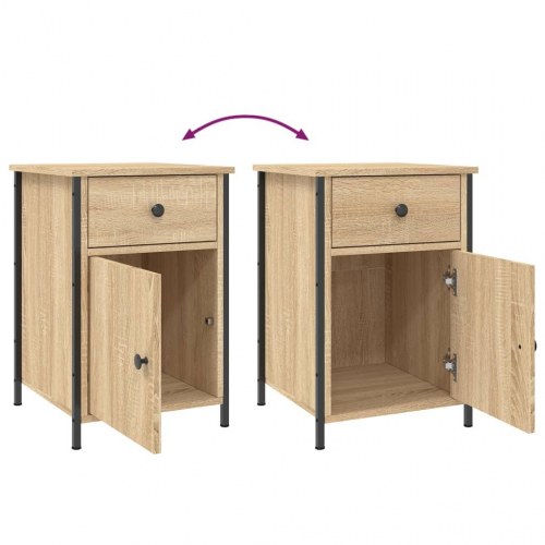 Sengeborde 2 stk. 40×42×60 cm i konstrueret træ - sonoma-eg