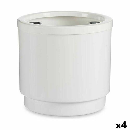 Selvvandende pot Hvid polypropylen (26 x 25 x 26 cm) (4 enheder)