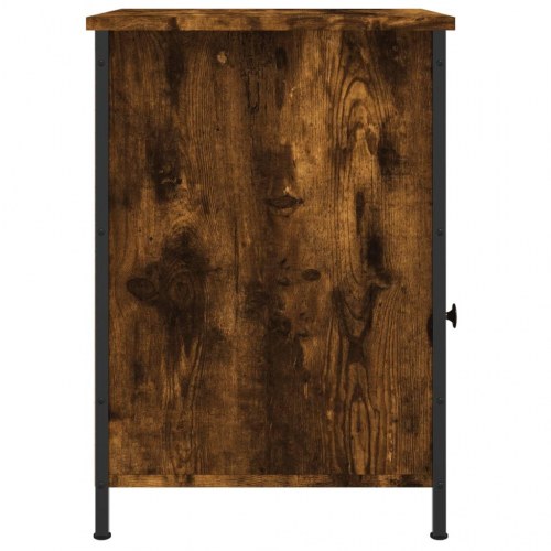 Sengeborde 2 stk. 40x42x60 cm konstrueret træ røget egetræ