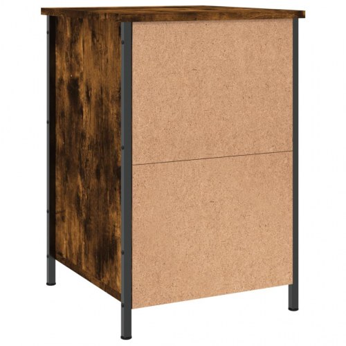 Sengeborde 2 stk. 40x42x60 cm konstrueret træ røget egetræ