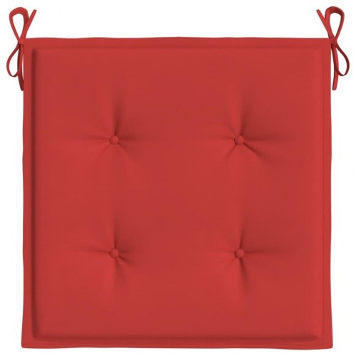 Hynder til havestol - 4 stk. 50 × 50 × 4 cm i oxfordstof, rød