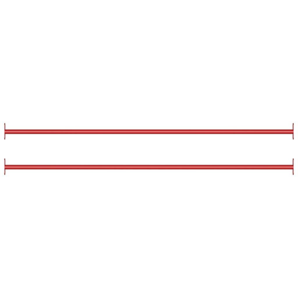 Kolbøttestang 2 stk. 125 cm stål rød