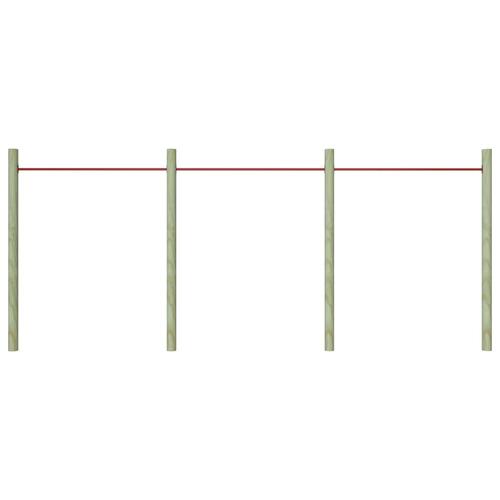 Kolbøttestang 3 stk. 125 cm stål rød
