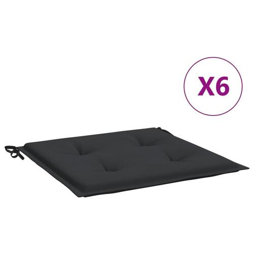 Hynder til havestol 6 stk. 50x50x3 cm oxfordstof sort