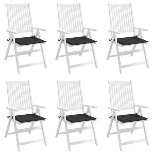 Hynder til havestol 6 stk. 50x50x3 cm oxfordstof sort