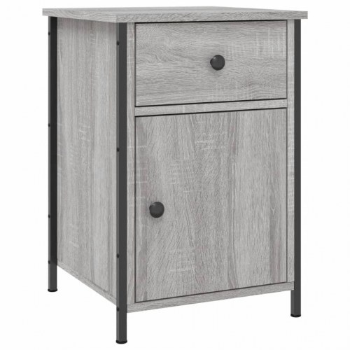 Sengeborde 2 stk. - konstrueret træ i grå sonoma-eg 40×42×60 cm