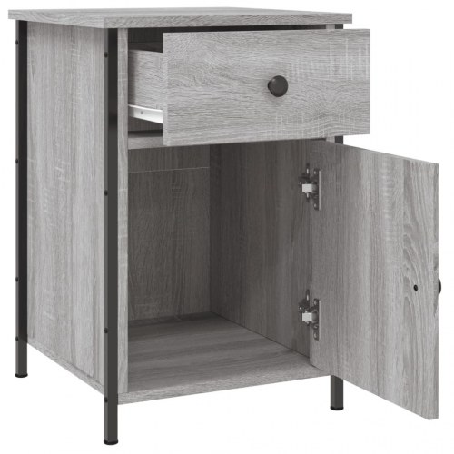 Sengeborde 2 stk. - konstrueret træ i grå sonoma-eg 40×42×60 cm