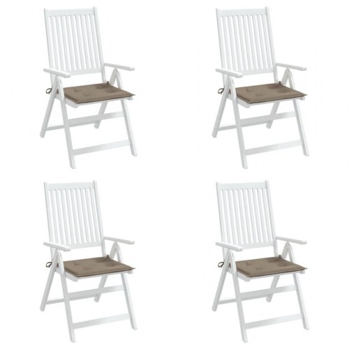 Hynder til havestol - 4 stk. 50×50×4 cm i oxfordstof, gråbrun