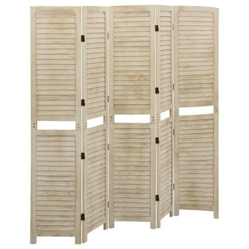 5-panels rumdeler 175x165 cm massivt kejsertræ