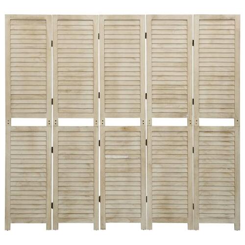 5-panels rumdeler 175x165 cm massivt kejsertræ