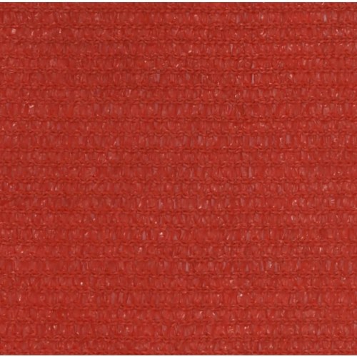 Solsejl 2×4 m - HDPE 160 g/m², rød rektangulær