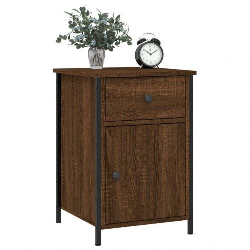 Sengeborde 2 stk. i brunt egetræslook - 40×42×60 cm, konstrueret træ