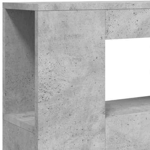 Sengegavl med LED-lys 100 × 18,5 × 103,5 cm - konstrueret træ, betongrå