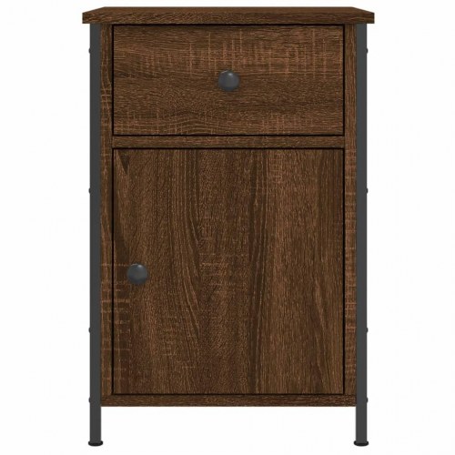 Sengeborde 2 stk. i brunt egetræslook - 40×42×60 cm, konstrueret træ