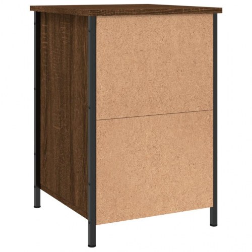 Sengeborde 2 stk. i brunt egetræslook - 40×42×60 cm, konstrueret træ