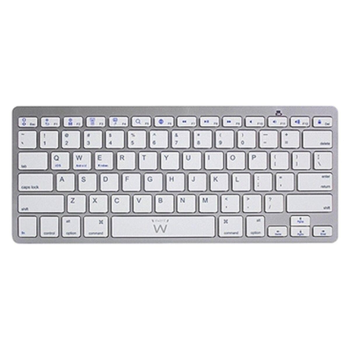 Bluetooth Tastatur Ewent Ew3161 Hvid Sølvfarvet